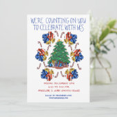 Patriottisch kerstfeest op maat kaart (Staand voorkant)