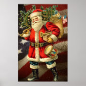Patriottisch kerstman/ kunstPoster Poster (Voorkant)