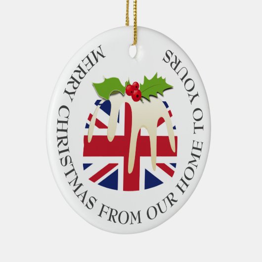 Patriottisch | Kerstmis | BRITISH UK FLAG Keramisch Ornament (Rechts)