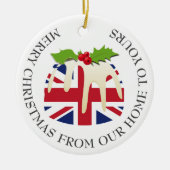 Patriottisch | Kerstmis | BRITISH UK FLAG Keramisch Ornament (Voorkant)