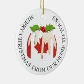Patriottisch | Kerstmis met | CANADA-VLAG Keramisch Ornament (Rechts)