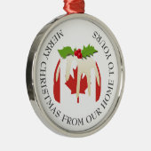 Patriottisch | Kerstmis met | CANADA-VLAG Metalen Ornament (Rechts)