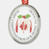 Patriottisch | Kerstmis met | CANADA-VLAG Metalen Ornament (Links)