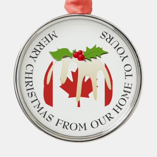 Patriottisch | Kerstmis met | CANADA-VLAG Metalen Ornament (Voorkant)