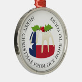 Patriottisch | Kerstmis met | TEXAS-VLAG Metalen Ornament (Rechts)