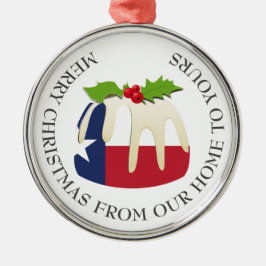 Patriottisch | Kerstmis met | TEXAS-VLAG Metalen Ornament