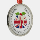 Patriottisch | Kerstmis | UNION JACK Metalen Ornament (Rechts)