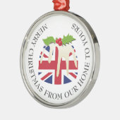 Patriottisch | Kerstmis | UNION JACK Metalen Ornament (Links)