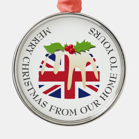 Patriottisch | Kerstmis | UNION JACK Metalen Ornament (Voorkant)