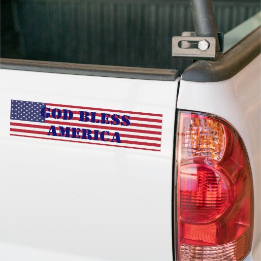 Patriottisch Klassiek en machtig God Zonder Amerik Bumpersticker (Op Truck)
