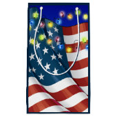 Patriottisch Kleine Kerst Papier Gift Tas Klein Cadeauzakje (Voorkant)