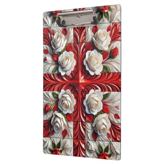 Patriottisch Klembord met Engels Rozen Design (Links)