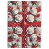 Patriottisch Klembord met Engels Rozen Design (Achterkant)