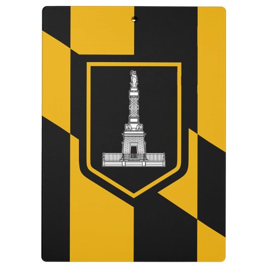 Patriottisch klembord met vlag van Baltimore, VS (Achterkant)