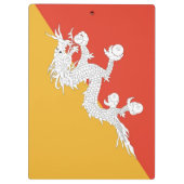 Patriottisch Klembord met vlag van Bhutan (Achterkant)