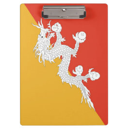 Patriottisch Klembord met vlag van Bhutan