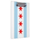 Patriottisch klembord met vlag van Chicago City, V (Rechts)