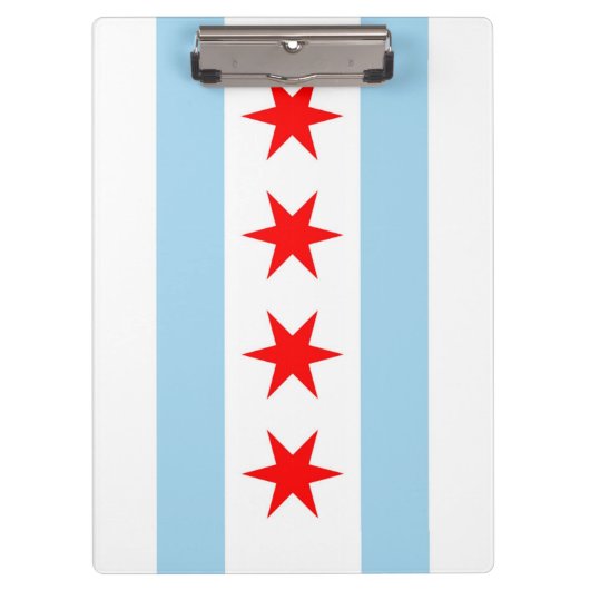 Patriottisch klembord met vlag van Chicago City, V (Voorkant)