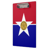 Patriottisch klembord met vlag van Dallas (Links)