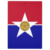 Patriottisch klembord met vlag van Dallas (Achterkant)
