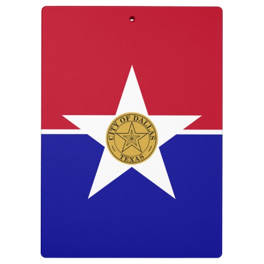 Patriottisch klembord met vlag van Dallas (Achterkant)