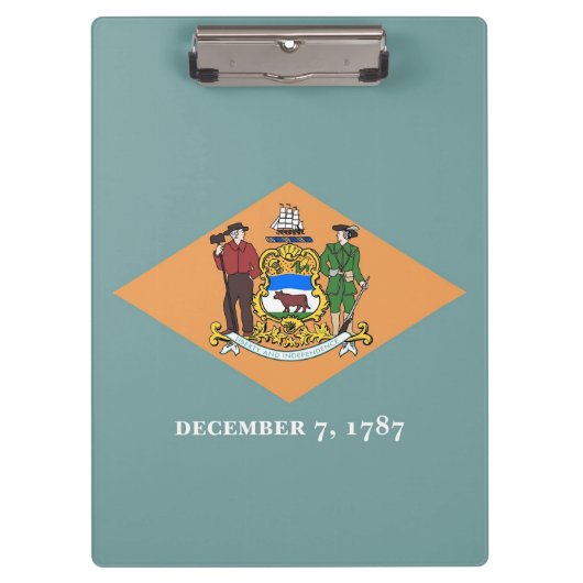 Patriottisch Klembord met vlag van Delaware, Veren (Voorkant)