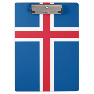 Patriottisch Klembord met vlag van IJsland