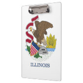 Patriottisch Klembord met vlag van Illinois, Veren (Links)