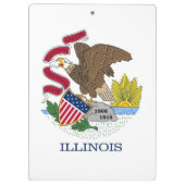 Patriottisch Klembord met vlag van Illinois, Veren (Achterkant)