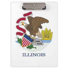 Patriottisch Klembord met vlag van Illinois, Veren