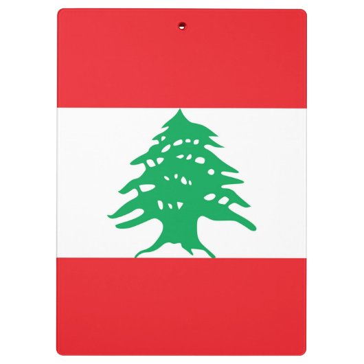 Patriottisch klembord met vlag van Libanon (Achterkant)