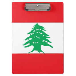 Patriottisch klembord met vlag van Libanon