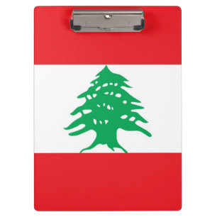 Patriottisch klembord met vlag van Libanon