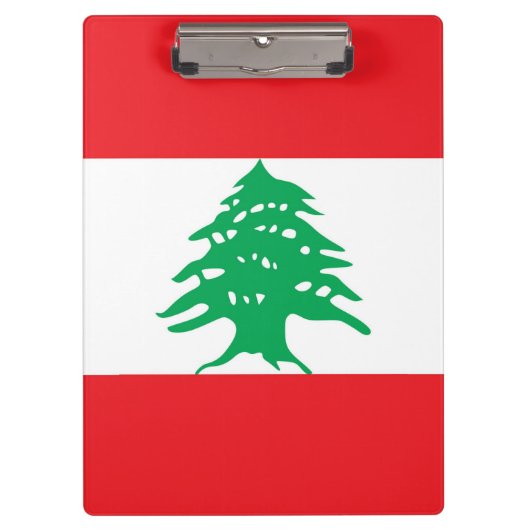 Patriottisch klembord met vlag van Libanon (Voorkant)