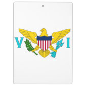 Patriottisch Klembord met vlag van Maagdeneilanden (Achterkant)