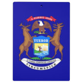 Patriottisch Klembord met vlag van Michigan, Veren (Achterkant)