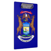 Patriottisch Klembord met vlag van Michigan, Veren (Rechts)