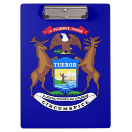 Patriottisch Klembord met vlag van Michigan, Veren