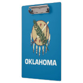 Patriottisch klembord met vlag van Oklahoma, Veren (Links)