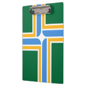 Patriottisch klembord met vlag van Portland, VS (Links)