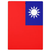 Patriottisch klembord met vlag van Taiwan (Achterkant)