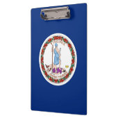 Patriottisch Klembord met vlag van Virginia, Veren (Links)