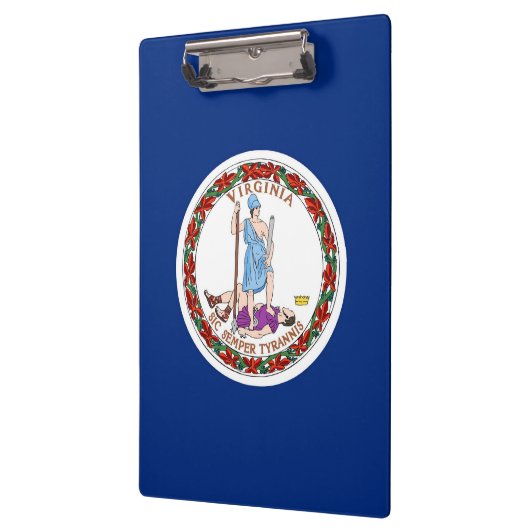 Patriottisch Klembord met vlag van Virginia, Veren (Links)