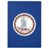 Patriottisch Klembord met vlag van Virginia, Veren (Achterkant)