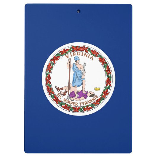 Patriottisch Klembord met vlag van Virginia, Veren (Achterkant)