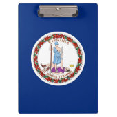 Patriottisch Klembord met vlag van Virginia, Veren (Voorkant)