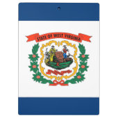 Patriottisch Klembord met vlag van West Virginia U (Achterkant)