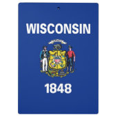 Patriottisch Klembord met vlag van Wisconsin, Vere (Achterkant)