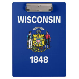 Patriottisch Klembord met vlag van Wisconsin, Vere