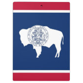 Patriottisch Klembord met vlag van Wyoming, Vereni (Achterkant)